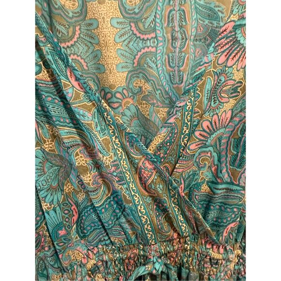 Anthropologie Boemo Tiered Ruffle Paisley Maxi Dress Large - Picture 3 of 8